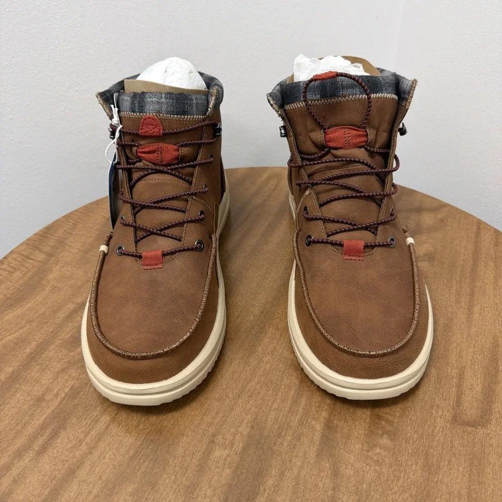 HEY DUDE Bradley Classic Men's Size‎ 14 Casual Boots Cognac Brown 42067-21N NEW